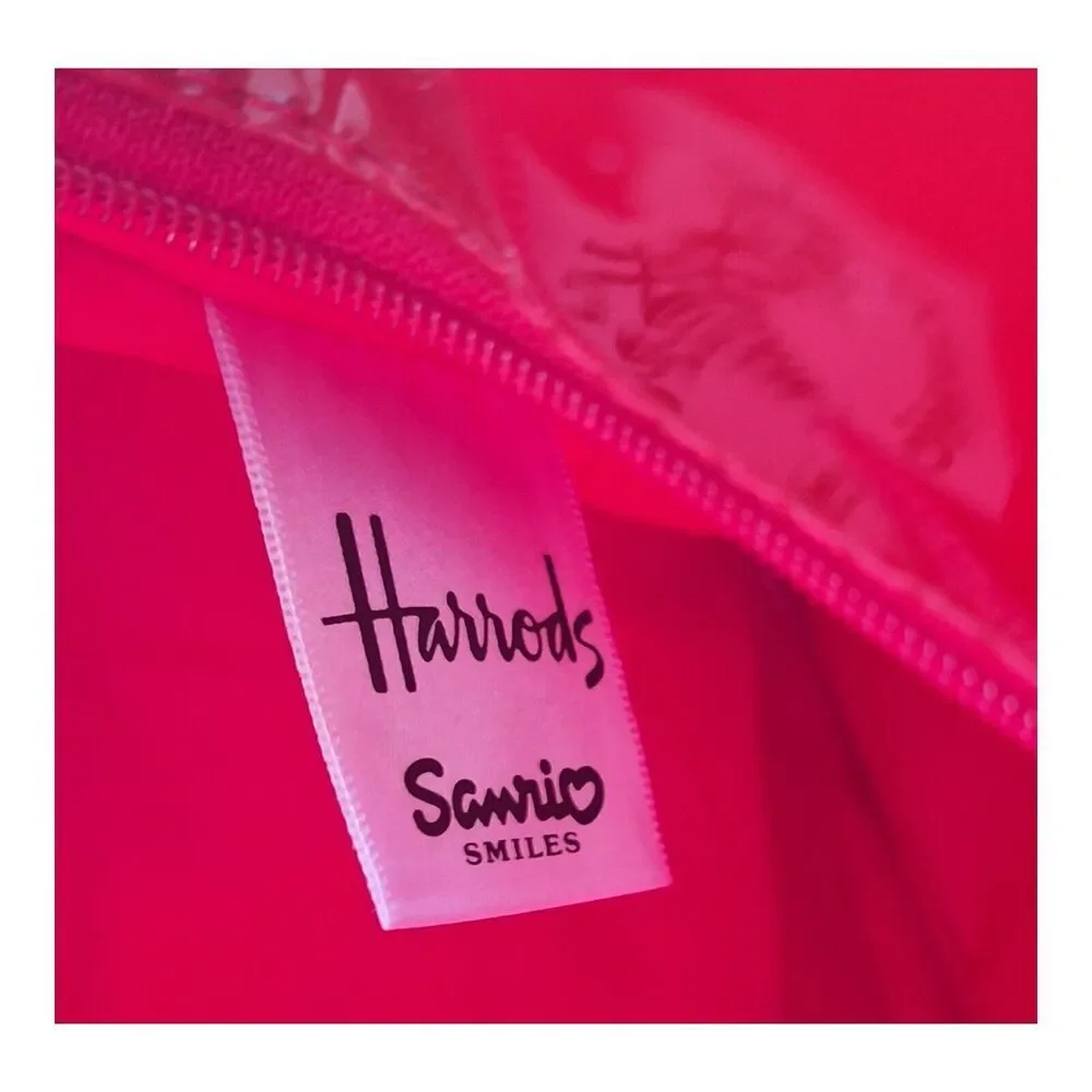 Harrods Large Hello Kitty British Flag Rare Zip Tote Shoulder Bag Sanrio NWOT